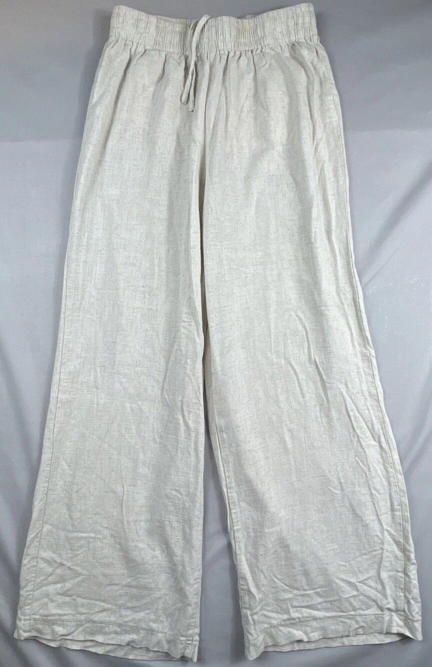 Princess Polly Linen Blend Wide Leg Vacation Pants Size 2